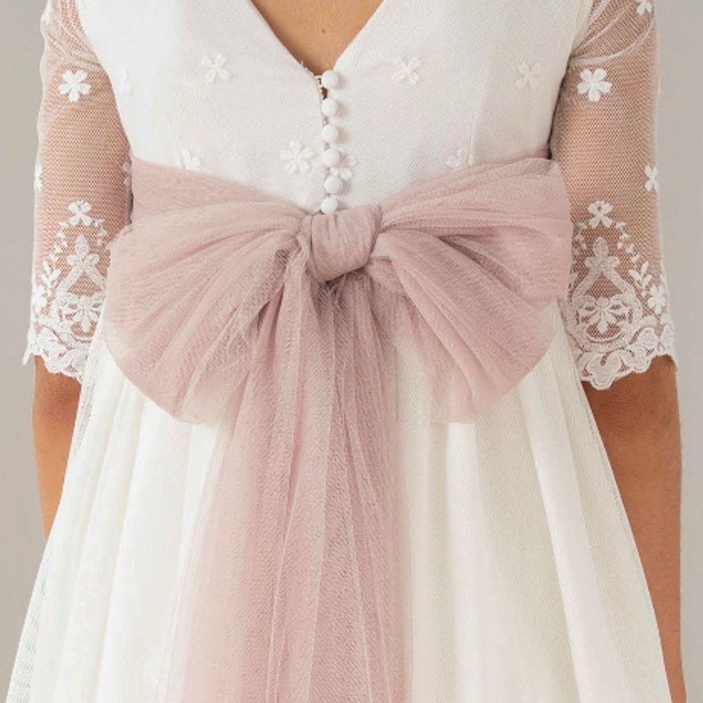 LAZADA TUL ROSA EMPOLVADO DOBLE