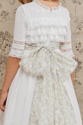 LAZADA GASA FLORES AZUL LISA